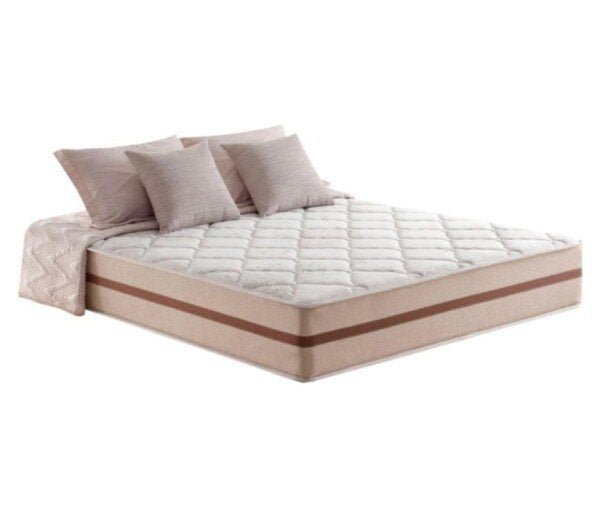 Cama Box Baú Queen 158 Tecido Sintético Marrom com Colchão de Molas Ensacadas - Anjos Classic 22x158 - 3