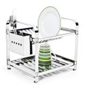 Ver imagem 1 de Escorredor Louças 12 Pratos Porta Talher em Aço Inox