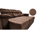 Ver imagem 4 de Sofa Itália 2,80 Mts Retrátil e Reclinavel Tecido Suede Castor - Cama InBox