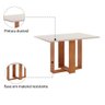 Mesa de Jantar Milani 1,20m 4 Lugares Mel Off White Viero - 3