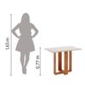 Mesa de Jantar Milani 1,20m 4 Lugares Mel Off White Viero - 4