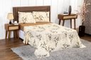 Ver imagem 1 de Jogo de Lençol King 4 Peças 180 Fios Algodão Estampado:floral-caqui