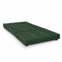 Ver imagem 2 de Puff Dobravel Cama Solteiro 90 com Rodinhas: Suede Verde Militar