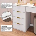 Ver imagem 5 de Penteadeira com 5 Gavetas 136cm Multimóveis Crrui-PEN001 Branco