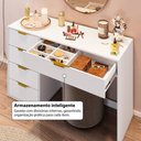 Ver imagem 3 de Penteadeira com 5 Gavetas 136cm Multimóveis Crrui-PEN001 Branco