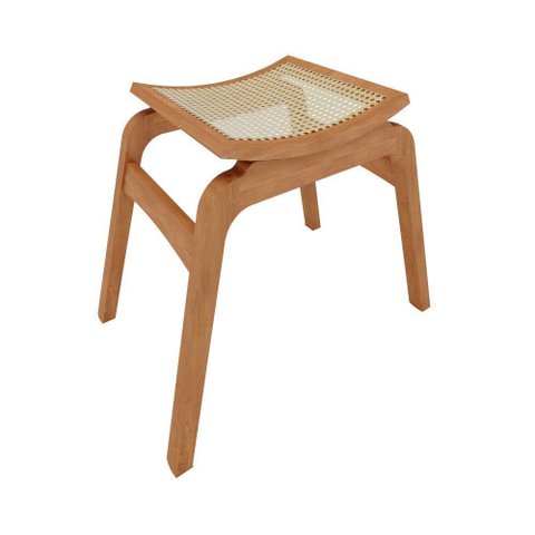 Banco Ricco 1 Lugar Madeira com Assento Palhinha Mel