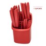 Conjunto Talheres Capri 25 Peças Vermelho - 2