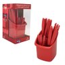 Conjunto Talheres Capri 25 Peças Vermelho - 3