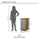 Ver imagem 4 de Balcão 1 Porta com Rodapé 40cm 100% MDF Rainha Verde/Nature