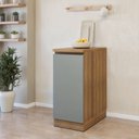 Ver imagem 1 de Balcão 1 Porta com Rodapé 40cm 100% MDF Rainha Verde/Nature