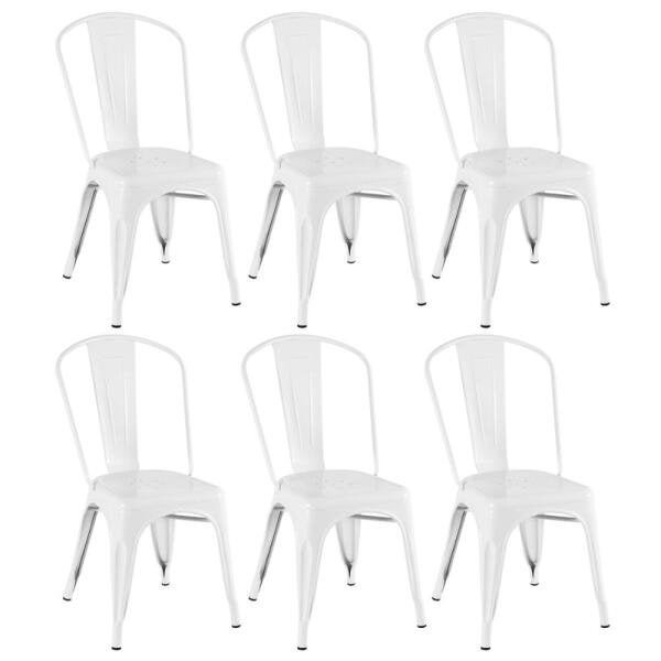Kit 6 Cadeiras Iron Tolix - Branco - 1