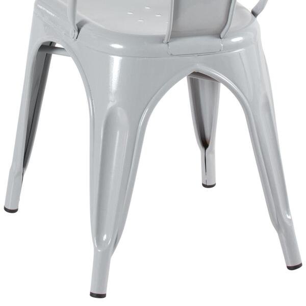 Kit 4 Cadeiras Iron Tolix - Cinza Claro - 6