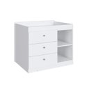 Ver mais imagens de Berço Cama Multifuncional Evolutivo com Cama Auxiliar e Cômoda Branco - Completa Móveis