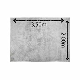 Tapete para Quarto ,sala ,escritório 2,00 X 3,50 Pelo Macio.:prata - 3