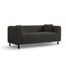 Sofá Viena 180cm Veludo Preto - Lares Decor - 1
