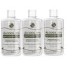 Kit 3 Alcool liquido 70% antisseptico 500ml Petlab - 1
