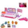 CAIXA REGISTRADORA INFANTIL COM MINI MERCADO DINHEIRO SOM LUZ COMPLETA ROSA MENINAS - 1