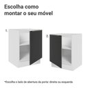Ver imagem 4 de Balcão de Cozinha 60 Cm 1 Porta (sem Tampo) Branco/preto Lux Madesa Branco/preto