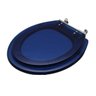 Tampa de Vaso Sanitário Poliéster Universal Oval Azul Pol - 1