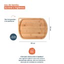 Ver imagem 2 de Tábua de Churrasco de Bambu Natural com Alça - 33X24 - Oikos