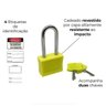 Cadeado de Bloqueio 35/50 - Amarelo Haste de Aço - Papaiz - 2