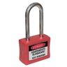 Cadeado de Bloqueio 35/50 - Vermelho Haste de Aço - Papaiz - 1