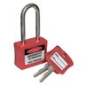 Cadeado de Bloqueio 35/50 - Vermelho Haste de Aço - Papaiz - 3