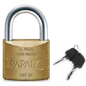 Cadeado CRT com Chave Tetra - 50mm - Papaiz