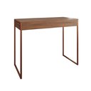 Ver imagem 3 de Aparador Industrial Retangular Califórnia Amêndoa 137x40cm Base Cobre - Cor: Marrom