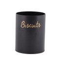 Ver imagem 3 de Porta Biscoitos de Aço Inoxidável com Tampa Estilo Retrô - Preto - 13x17cm