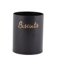 Ver imagem 3 de Porta Biscoitos de Aço Inoxidável com Tampa Estilo Retrô - Preto - 13x17cm