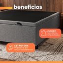 Ver mais imagens de Cama Box com Baú Casal 1,38m em Revestimento Sintético Courino Prata Prince