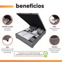 Ver imagem 2 de Cama Box com Baú Casal 1,38m em Revestimento Sintético Courino Prata Prince