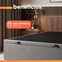 Ver imagem 6 de Cama Box com Baú Casal 1,38m em Revestimento Sintético Courino Prata Prince