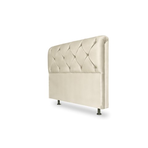 Cabeceira De Cama Box Daiana Queen 160cm X 118cm Suede Marfim Ms Decor