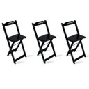 Ver imagem 1 de Kit 3 Banquetas Bistrô de Madeira Dobravel Jack Daniel's Preta