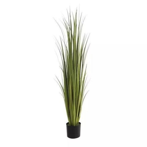 Planta Grass Permanente com Pote 1,5m Verde 2 Tons