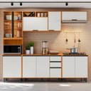 Ver imagem 1 de Cozinha Modulada com Aéreo Basculante 5 Peças 260cm Ravena Poliman Móveis