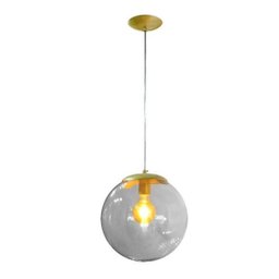 Pendente Glass na Cor Dourado com Globo Transparente Ø35cm para 1 Lâmpada E27 Bivolt - Glass- - 3