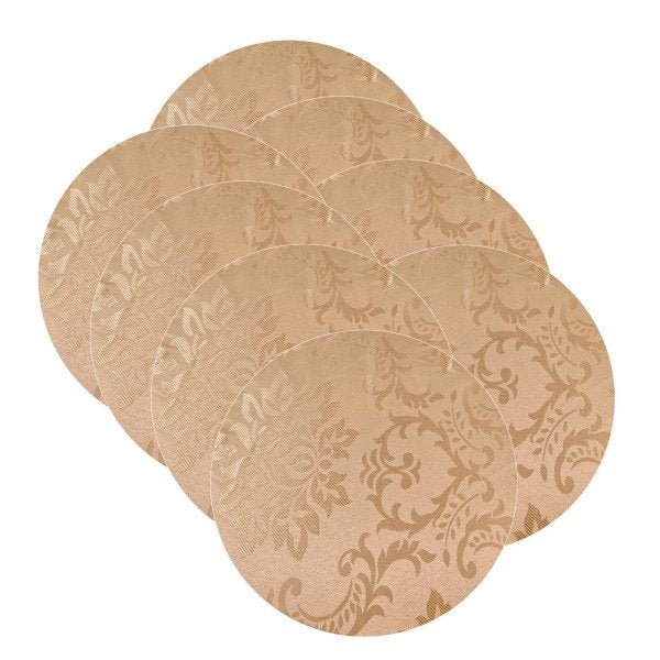 Sousplat Natal Jacquard Dourado - 8 Peças - sem Base
