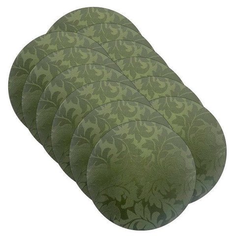 Sousplat Natal Jacquard Verde - 12 Peças - sem Base