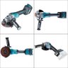 Esmerilhadeira Angular 125mm sem Fio 40v Resistência Água Motor Bl com Sistema Aws Ga026gz Makita - 12