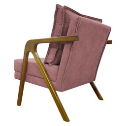 Kit 2 Poltronas Decorativas Reforçadas Shine para Sala Recepção Escritório Tecido Bouclé Premium - 8