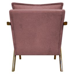 Kit 2 Poltronas Decorativas Reforçadas Shine para Sala Recepção Escritório Tecido Bouclé Premium - 9