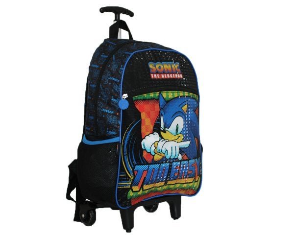 Mochila Infantil De Rodinhas Sonic Original + Estojo Simples - 3