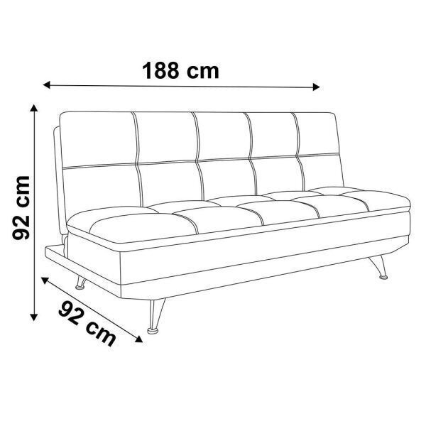 Sofá-Cama Linoforte Thaisa com Três Graus de Recline - 9