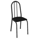 Ver imagem 1 de Cadeira para Mesa de Jantar 050 Kit 4 Peças Preta - Artefamol