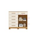 Ver imagem 5 de Cômoda Albatroz New xangai Plus 6 Gavetas 2 Portas - Carvalho com Off White