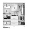 Guarda-roupa Notável Capelinha 5015 com 4 Portas de Bater 3 Gavetas e Espelho - Freijó Trend/off - 2