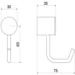 Cabide Atria 406 C 36 Cromado Meber - 2